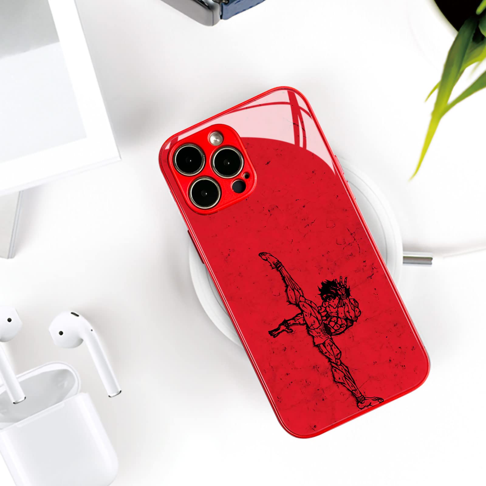Amazon.com: Akatxezy Baki Hanma Unique Anime Red Phone Case - TPU