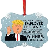 Vista 76 de Andaz Press Presidente Donald Trump Fancy Frame Recuerdo Adorno de Navidad, Regalo de broma de Técnico de Farmacia, 1 paquete, divertidas ideas