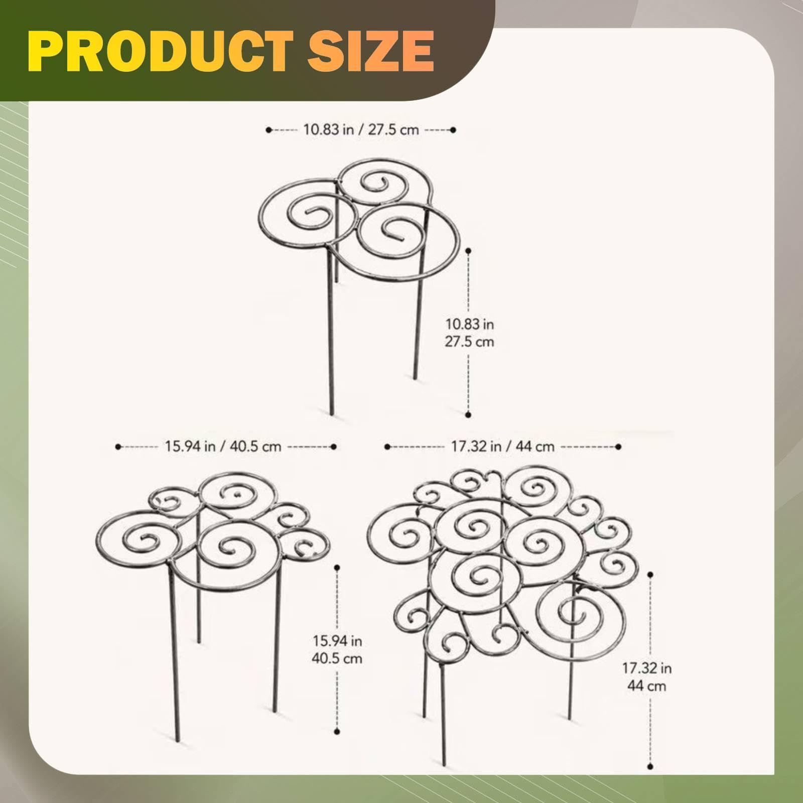 kowaku Tuteur en Fer pour Plantes, Support Décoratif pour Plantes D'intérieur et D'extérieur, Tuteur pour Ou de Parc, 44cmx44cm