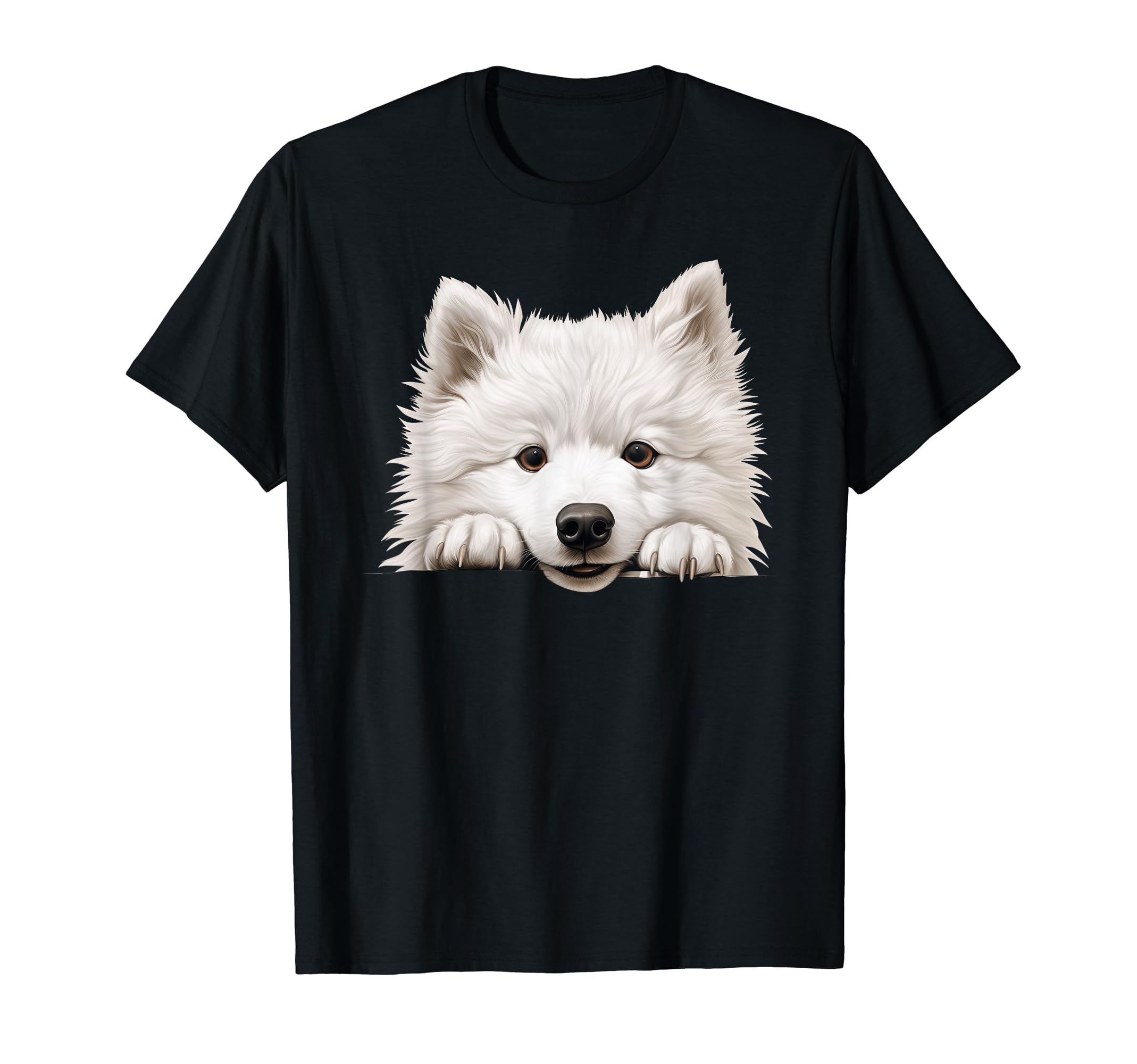 From DyzamoraNice and Funny Peeking Dog - Samoyed T-Shirt