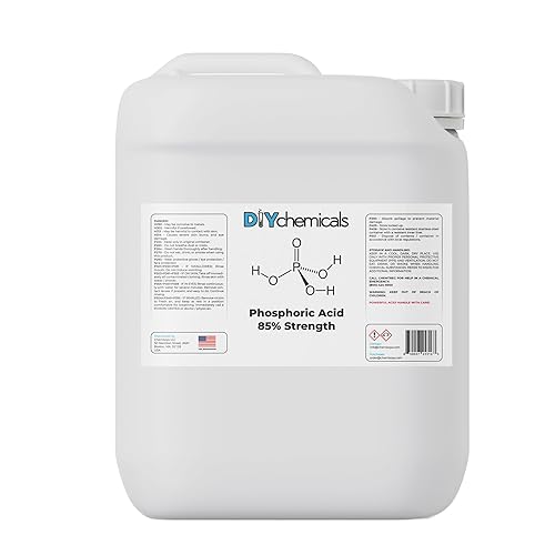 DIYChemicals Ácido fosfórico 85% – Removedor de óxido, removedor de manchas de madera, control de pH, ácido ortofosfórico de alta pureza para metal,