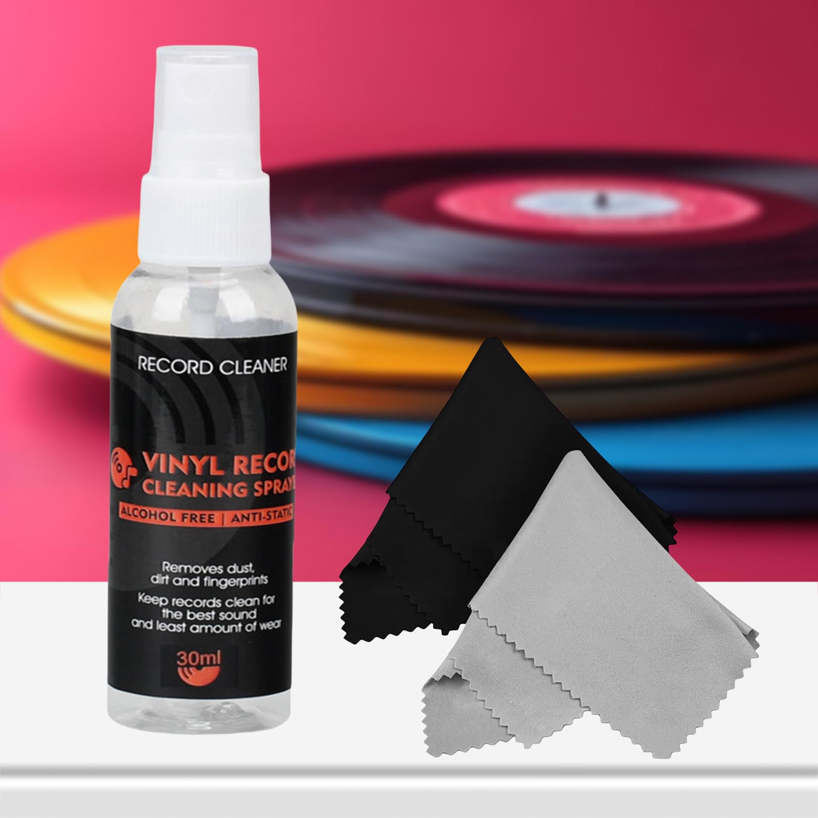Amazon.co.jp: RGYBAO ビニールレコードクリーナーセット 30ml 液体