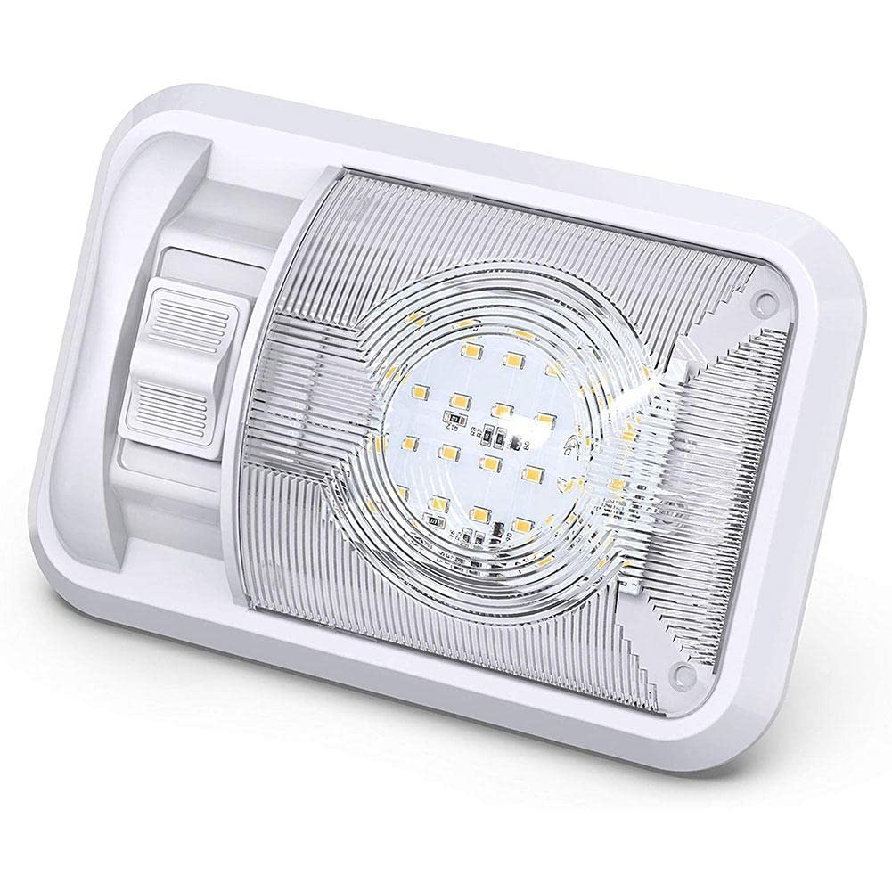 12 voltios LED Luces LED para VR con Interruptor de Encendido/Apagado – Luz Diurna 6500 K 3,5 W 400 LM, Iluminación Interior para RV, Furgoneta, Remolque, Barco – Juego de 4