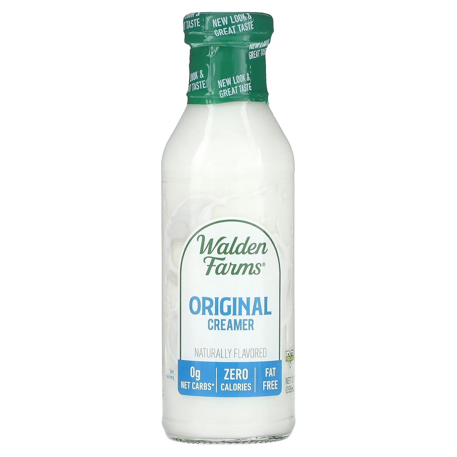 Walden Farms Original Coffee Creamer – Zero Calorie, Sugar Free, Keto & Fat Free Non-Dairy Creamer for Coffee, Lattes & Cold Brew – 12 oz Bottle
