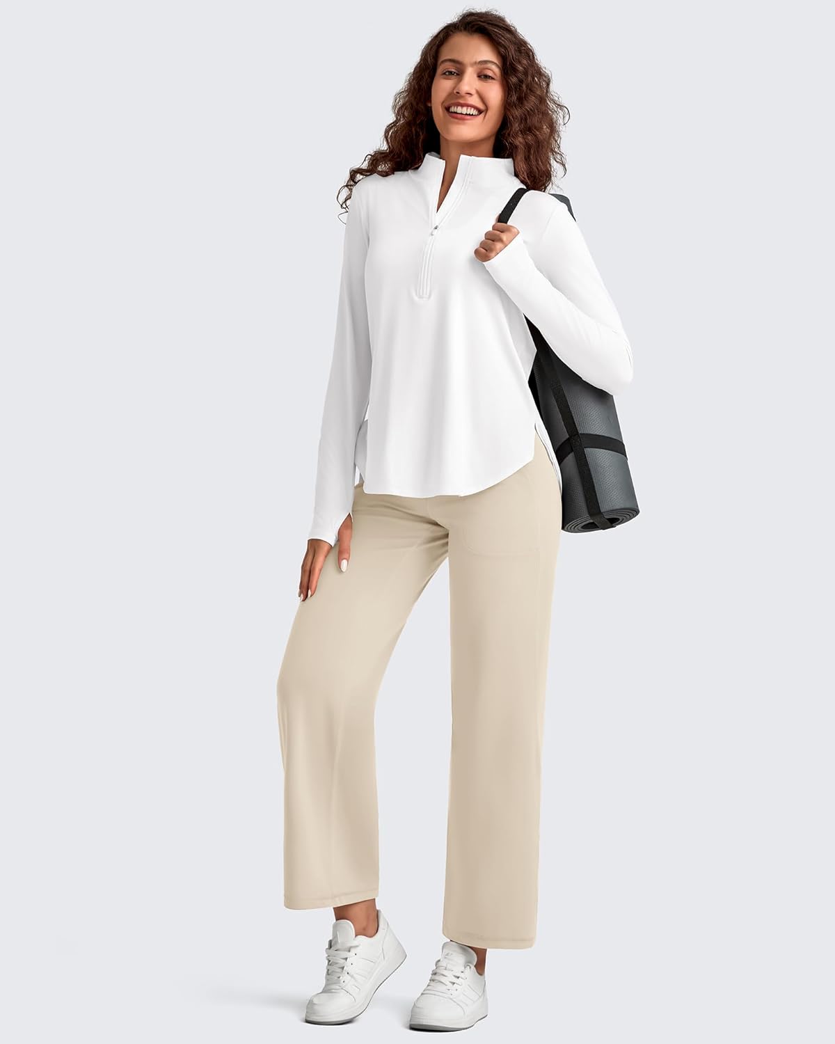 G4Free BareFeel Ankle Length Wide Leg Yoga Pants for Women Soft High Stretch Casual Pants with Pockets 25"/27"/29" - Image 7