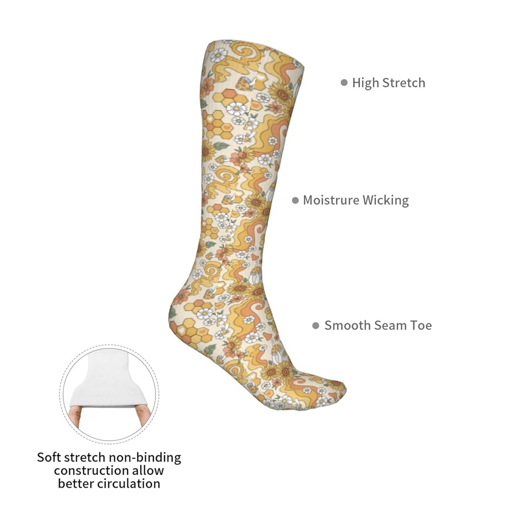 Amazon.com: Pevtufa Womens Retro 70s 60s Flower Print Knee