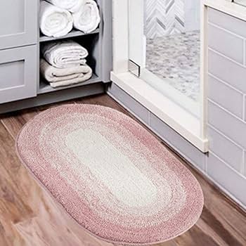 Amazon | 玄関マット 楕円形 40×60cm 青緑色 バスマット 北欧 おしゃれ