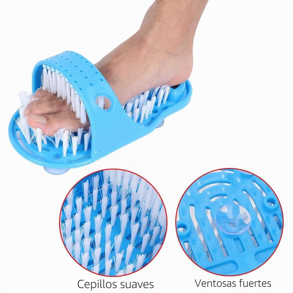 Zapatilla Limpiadora de Pies Simple, Zapatilla para Fregar los Pies de la Ducha con Base de Ventosa, Cepillo para Lavar los Pies de la Ducha, Zapatilla de Baño, Zapatilla Masajeadora Exfoliante