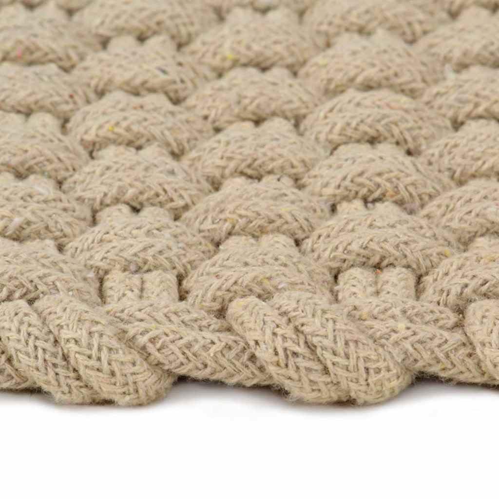 Tapis rectangulaire en corde de coton douce, 160 x 230 cm, corde de coton lourde, design tissé en corde pour salon, chambre à coucher ou couloir, protège les sols des rayures