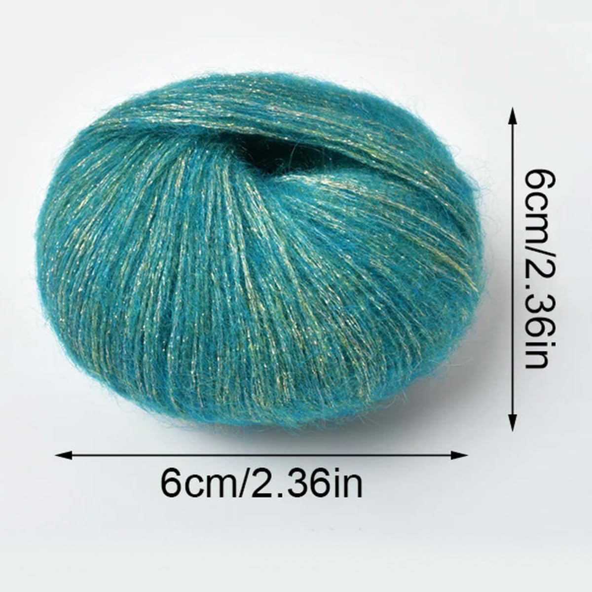 Filato 25g/Pallina Mohair Scintillante Lana Morbida Filato per Maglieria Fai da Te Fatto a Mano Maglione Scialle Cappello Uncinetto Cucito Forniture