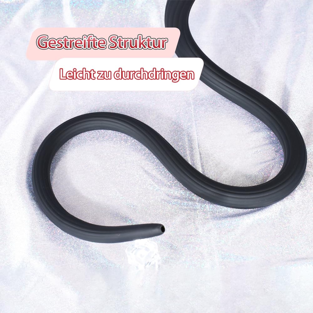 Analplug Anal Dusche Einlauf Extra Lang Silikon Buttplug Enema Irrigator Analdusche Vaginaldusche Intimdusche Analreinigung Intimreinigung Anal Spülung Sex Toy für Frau Männer(Schwarz*L)