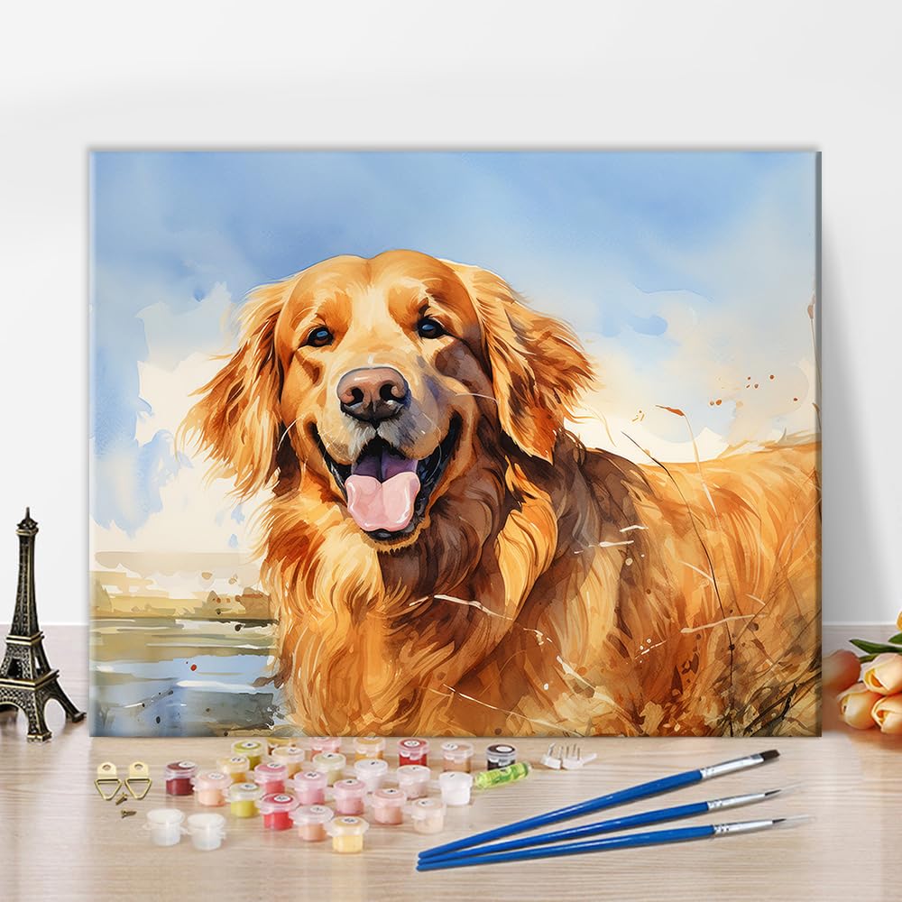 Jigspsyzh Malen Nach Zahlen Meeresschildkröte – 40x50 Cm Leinwand-Set Mit Pinseln & Farben