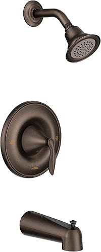 Moen Eva T2133EPORB - Kit de moldura de ducha de bronce aceitado Posi-Temp y rendimiento ecológico, requiere válvula, T2133EPORB