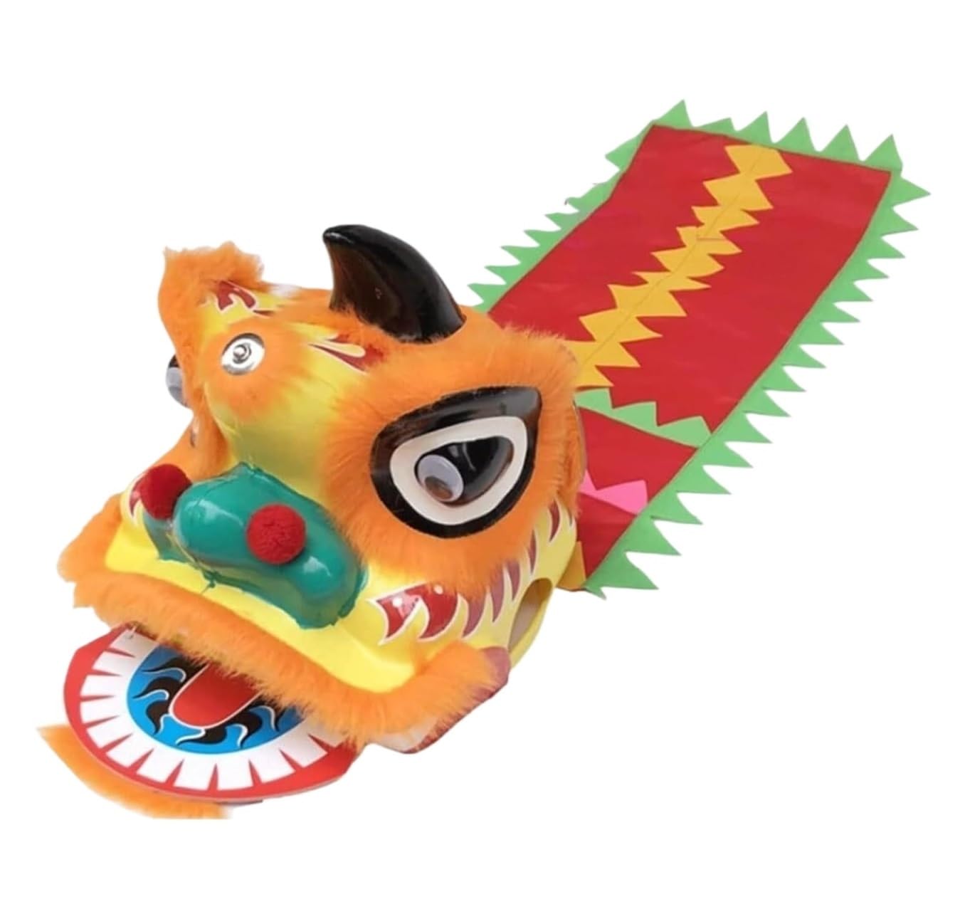 Krxsobnv Orange Lion Dance Clothes, 8 Inch Lion Dance Classic Dragon Chinese Costume Show And Props