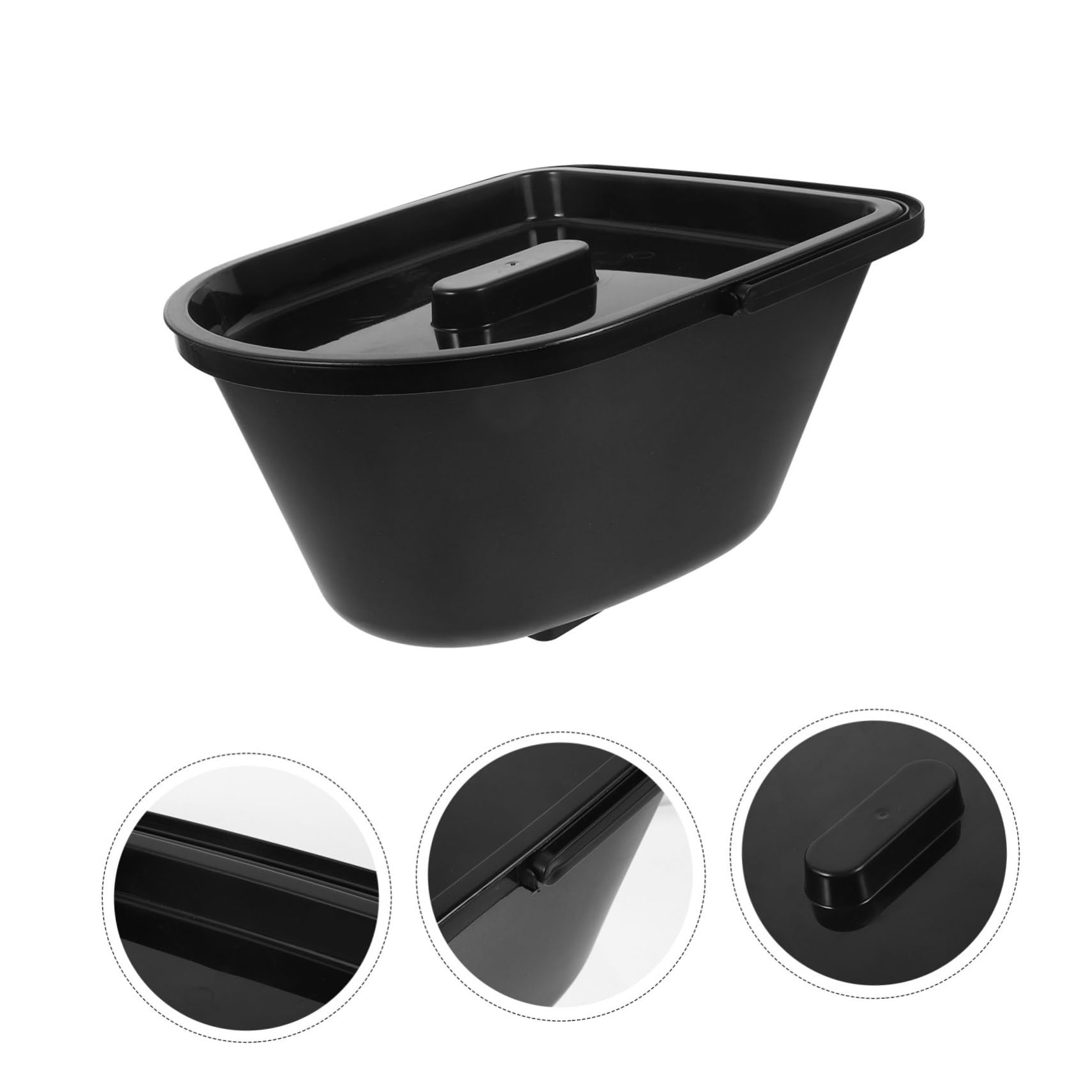 Orinal Tapa de Plástico Negro para Adultos, Accesorio