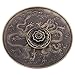 FTVOGUE - Porta incenso in lega di zinco con bastoncino di loto e porta incenso a forma di drago cinese con raccoglitore di ceneri (bronzo)
