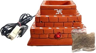 Aadi Shakti Handmade Electric Hawan/Havan/Yagna Kund with Daily Pooja Samagri Best for Home, Office, Gifts