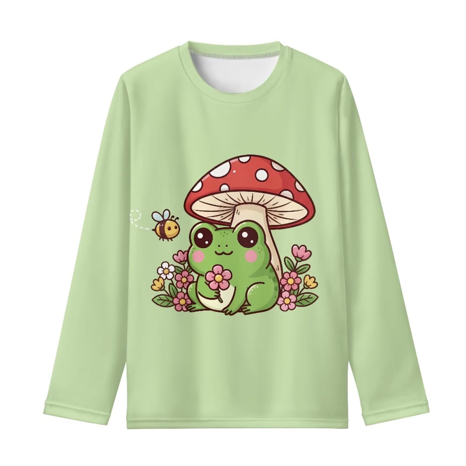 Girls Long Sleeve Shirts Casual Crewneck Soft T-shirts for Girls 3-16 Years Old