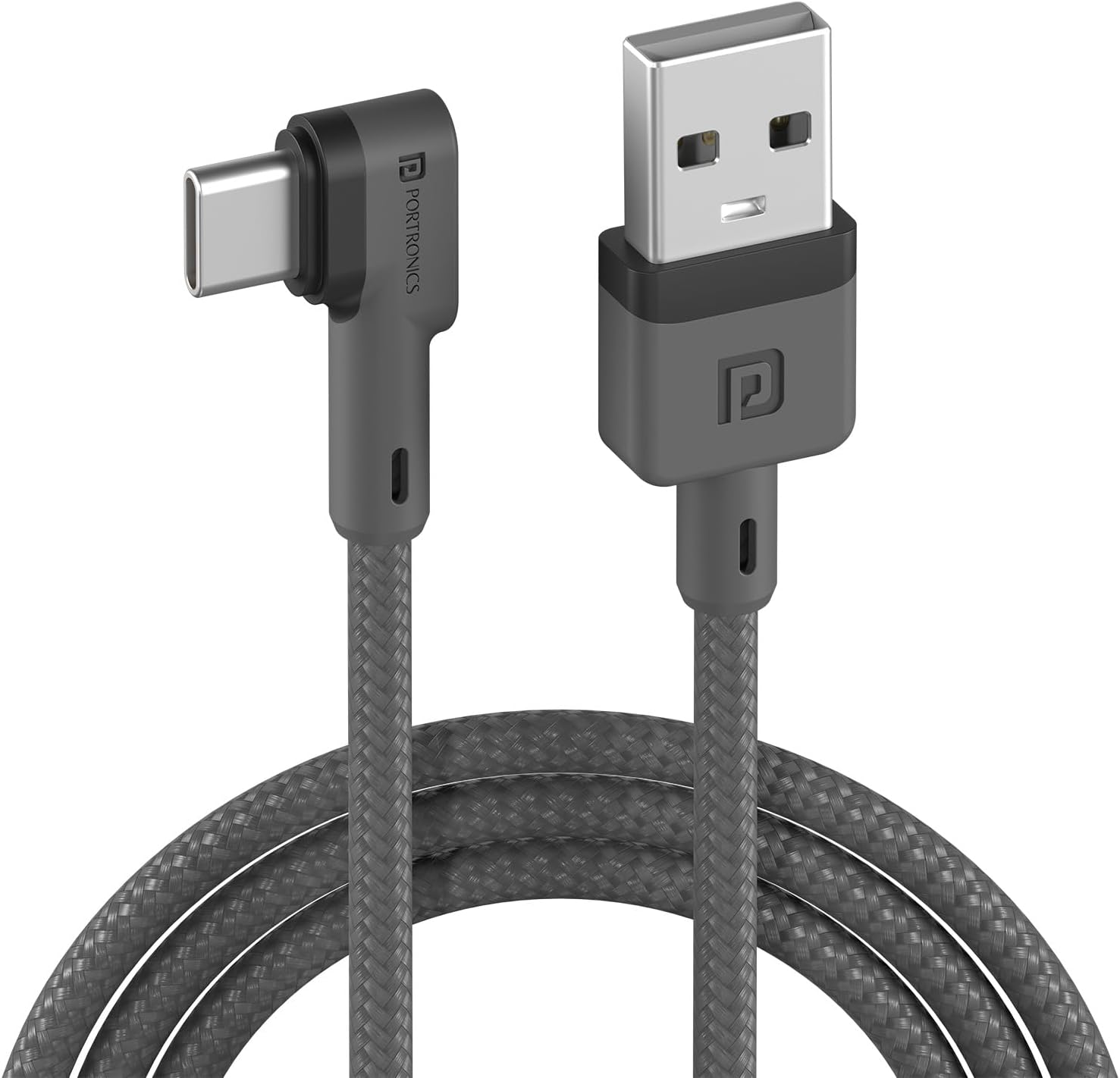 Portronics Konnect L POR-1081 Fast Charging 3A Type-C Cable 1.2Meter with Charge & Sync Function for All Type-C Devices (Grey)