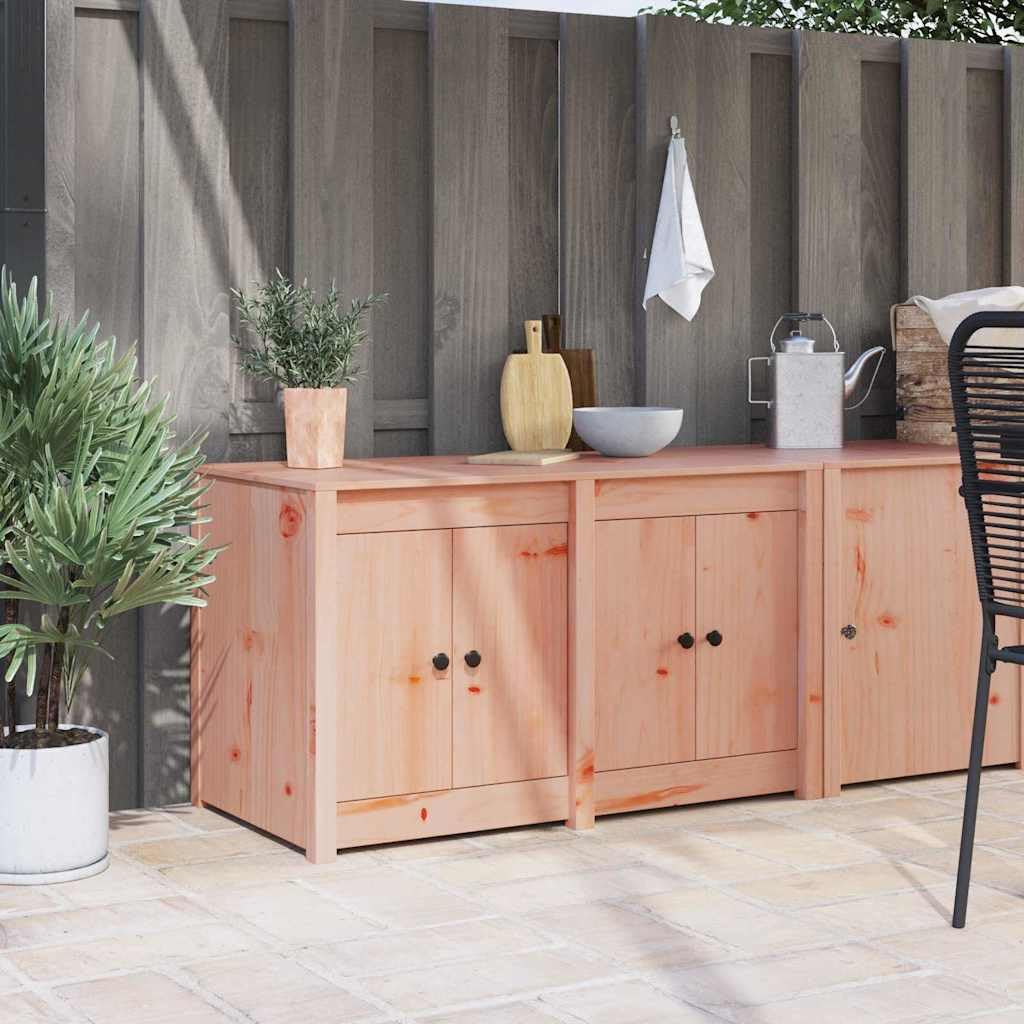 Mobile da cucina moderno con ante a filo e maniglie con bottoni in legno di pino massiccio con ripiani stabili per una pratica conservazione, armadio da cucina effetto rovere marrone