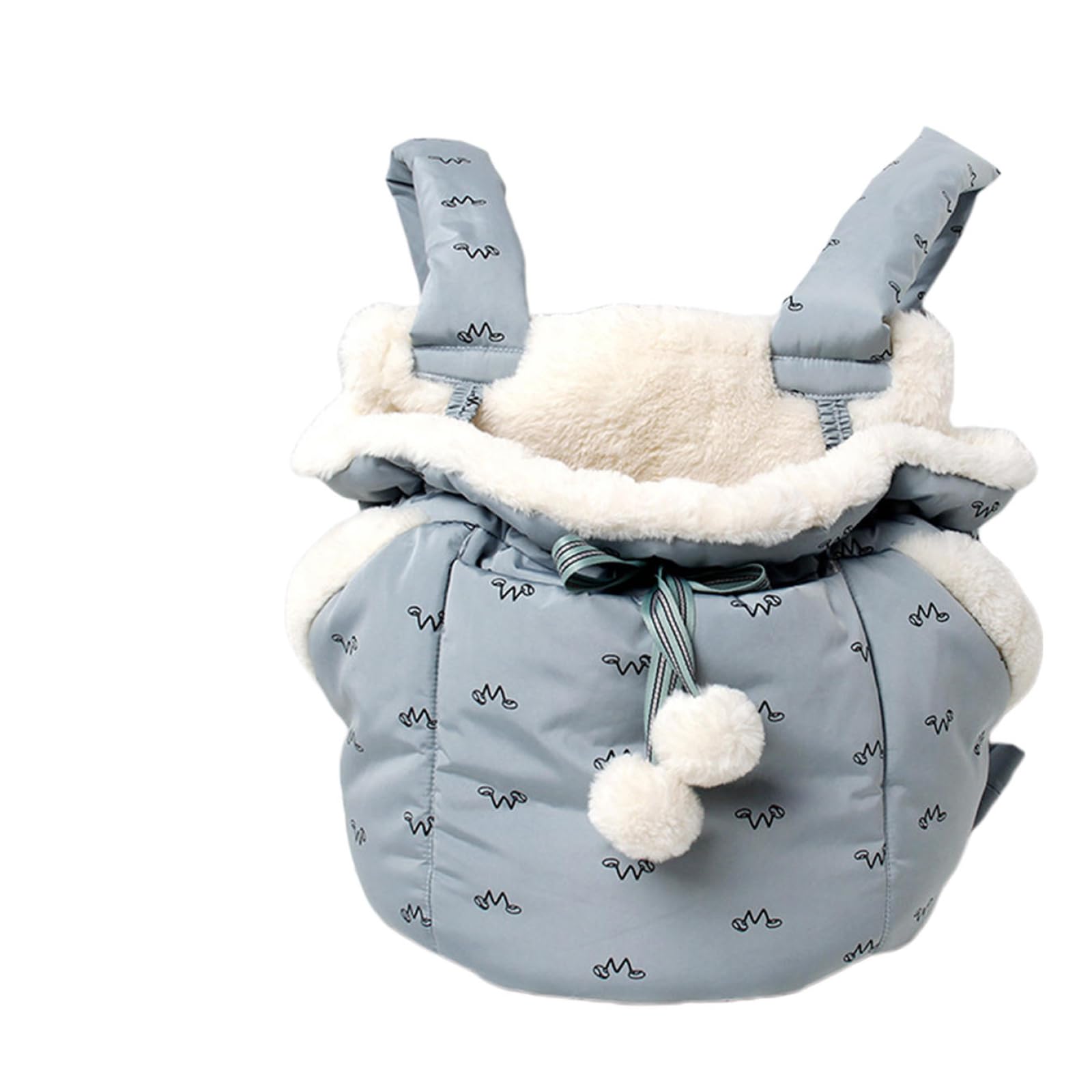 Bolsa de transporte para mascotas pequeñas y mochila de invierno para gatos azul de 2-5 kg