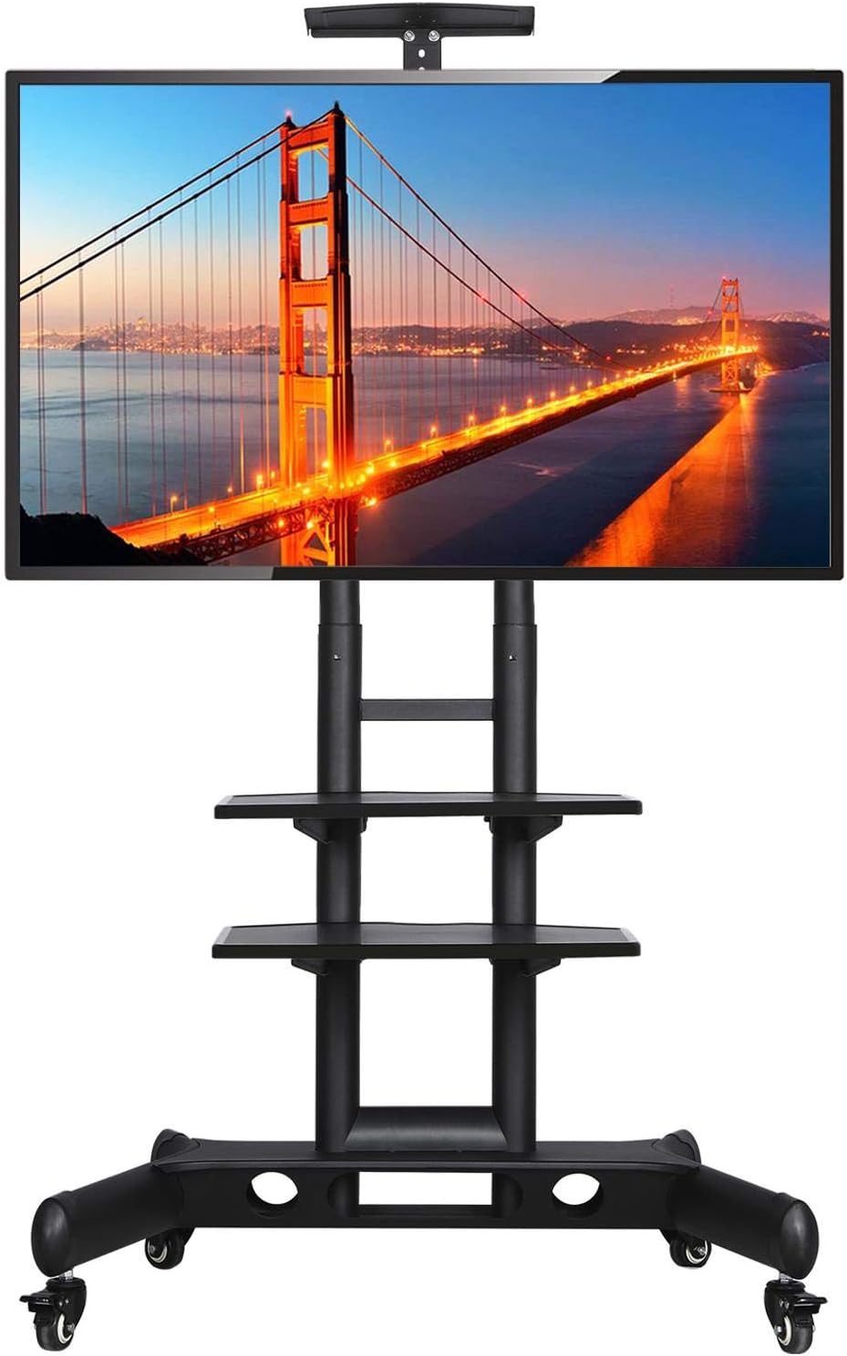 Supporto Per Tv, Carrello Tv Mobile Su Ruote Per Tv Da 32-55 Pollici, Supporto Tv Portatile Da Pavimento Per Esterni Per Ufficio, Casa, Vesa Massimo - Foto 2