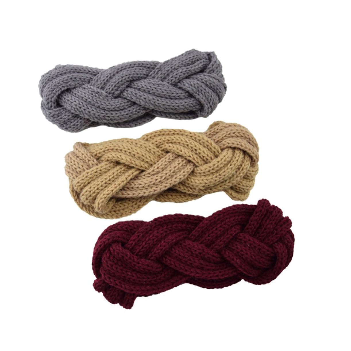 UniqKaliber Crochet Hair Bandanas Headscarf, Lace Knitted Women Hair Scarf Vintage Headband Casual Adult Caps for Women Grey