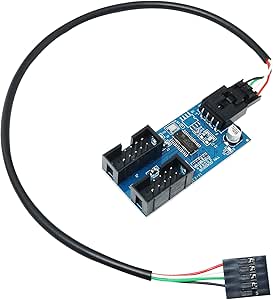 Amazon.com: SJZBIN Motherboard USB 2.0 9pin Header 1 to 2 Extension Hub ...