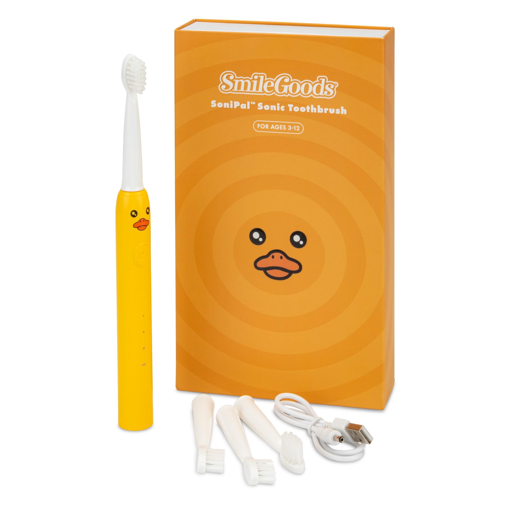 Practicon SmileGoods SoniPal Duckling Sonic Kids Toothbrush, Rechargeable Electric Child Toothbrush with 3 Power Modes & 4 Brush Heads-image-7