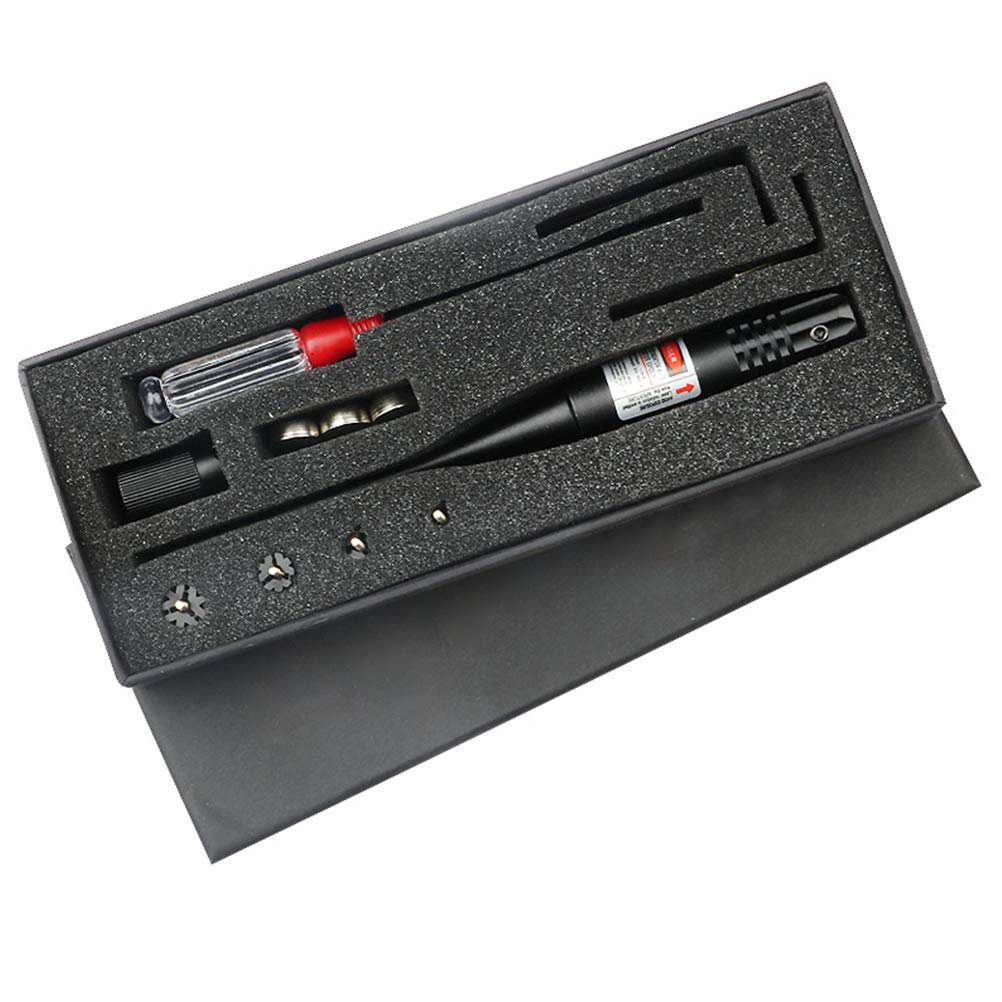 Laser-Bore Sighter Kit, Bore Sight Kit Bore Sighter Red Boresighter pour fusils de pistolet de calibre .22 à .50 Hunting Bore Sighter