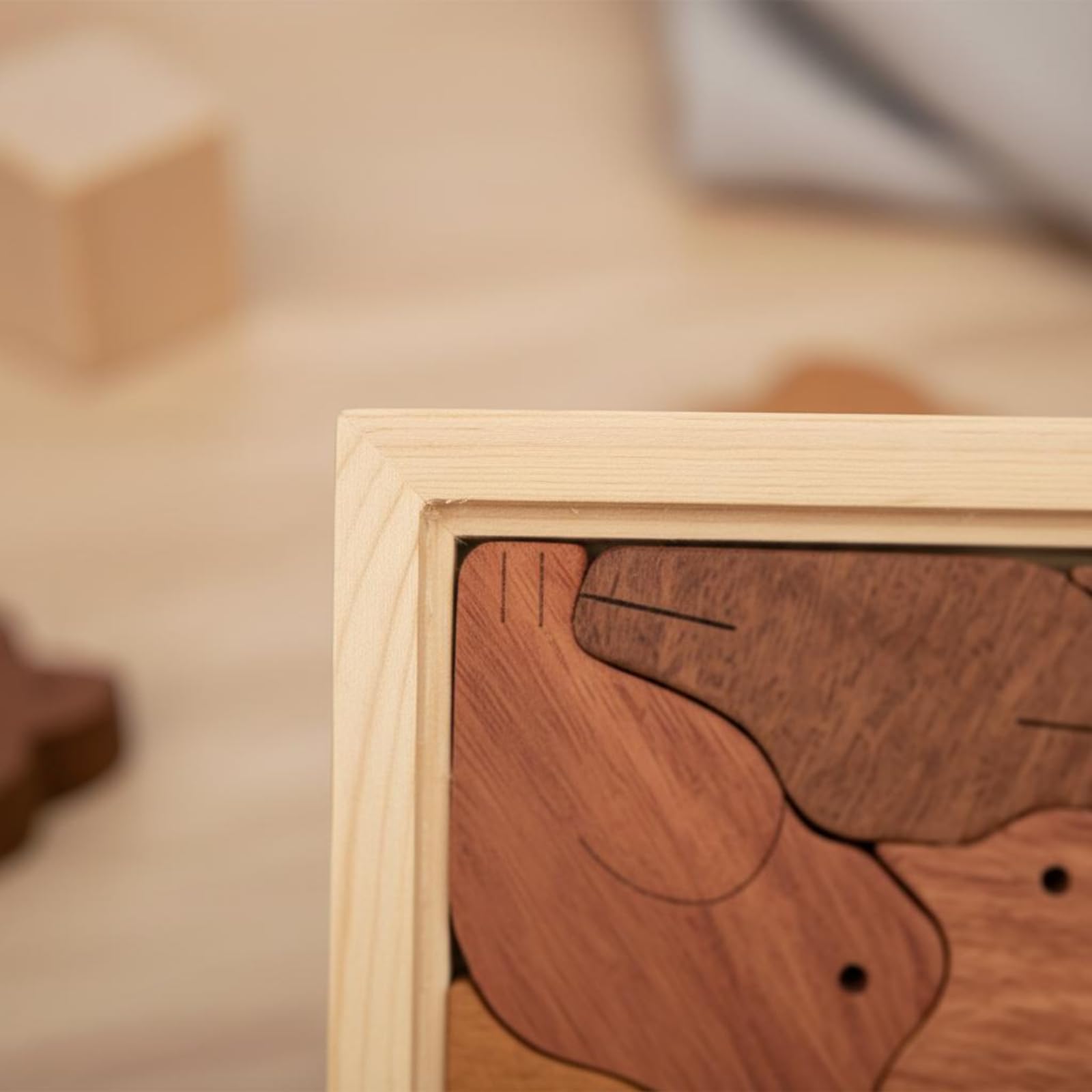 Puzzle Didattico per Bambini Rompicapo, Puzzle 3D In Legno Con Verdure