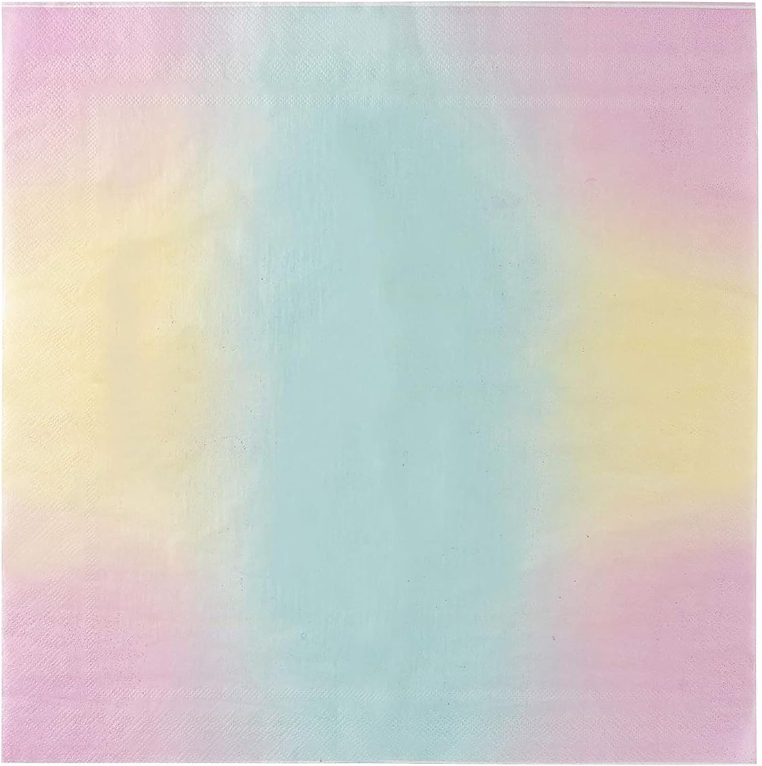 BLUE PANDA Rainbow Paper Napkins - 2-Ply Absorbent Pastel Party Napkins for Rainbow Birthday Events - 6.5 x 6.5 in Folded - Pack of 150 - Image 4