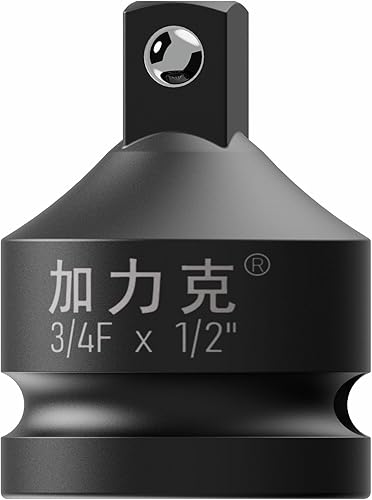 Miniatura 36 de Adaptador de enchufe de impacto y reductor de 1/2 pulgada (F) a 3/4 pulgadas (M) para llave de trinquete, hembra a macho, CR-MO, (mejorada, negro)