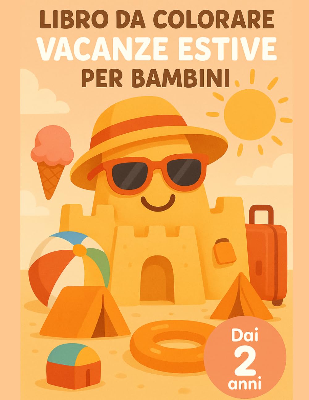 Libro da Colorare Vacanze Estive per Bambini: Primo libro da colorare per bimbi piccoli: disegni grandi e semplici con mare, gelati, valigie, castelli ... I miei primi libri da colorare (Età 2+))