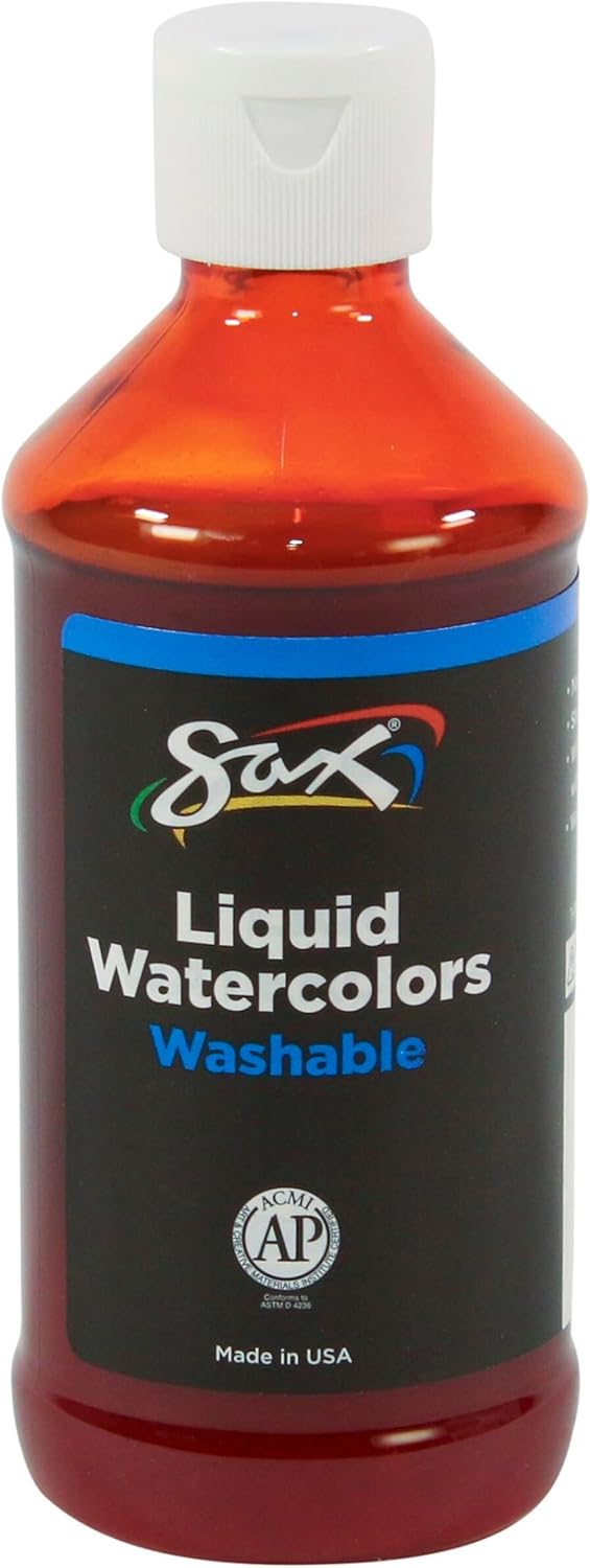 Sax PAINT WATERCOLOR LIQUID ORANGE 8 OZ