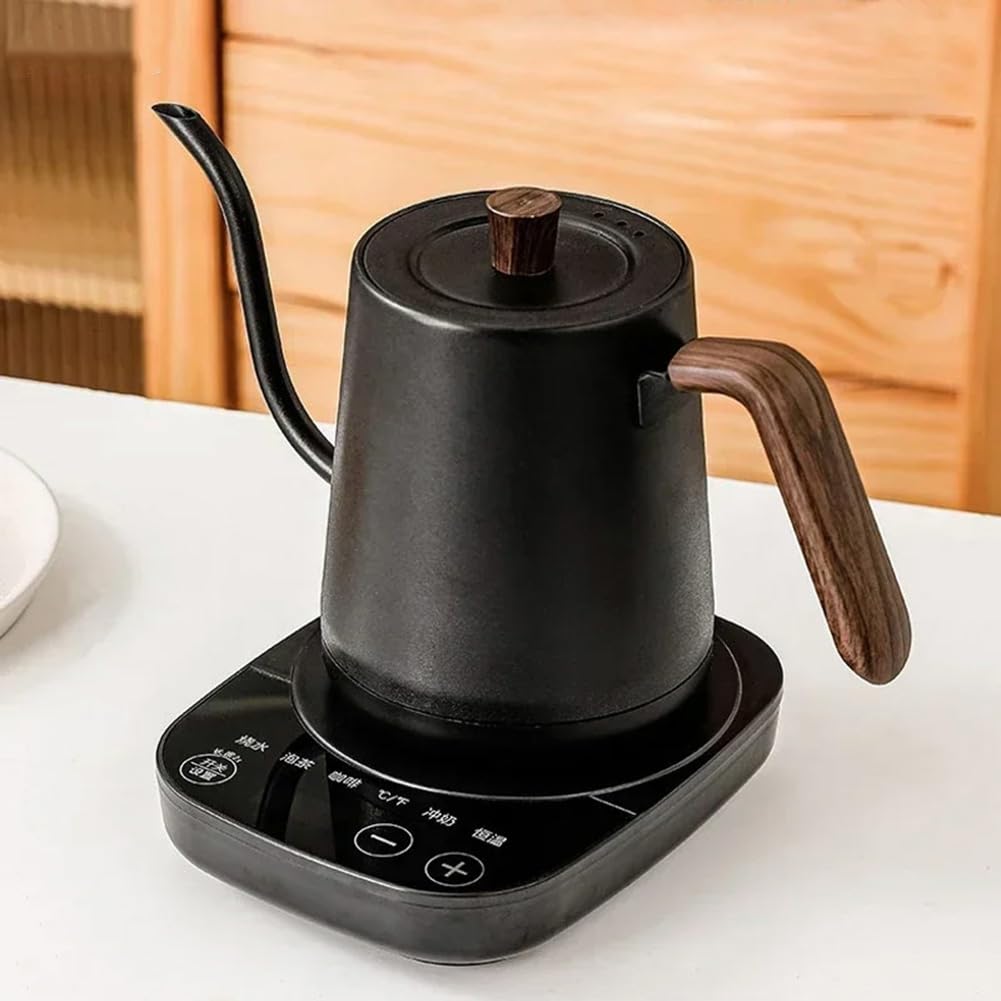 Bollitore Elettrico A Collo D'Oca, Caffettiera Intelligente, Bollitore Elettrico con Controllo della Temperatura, Bollitore Elettrico A Riscaldamento Rapido da 1000 W