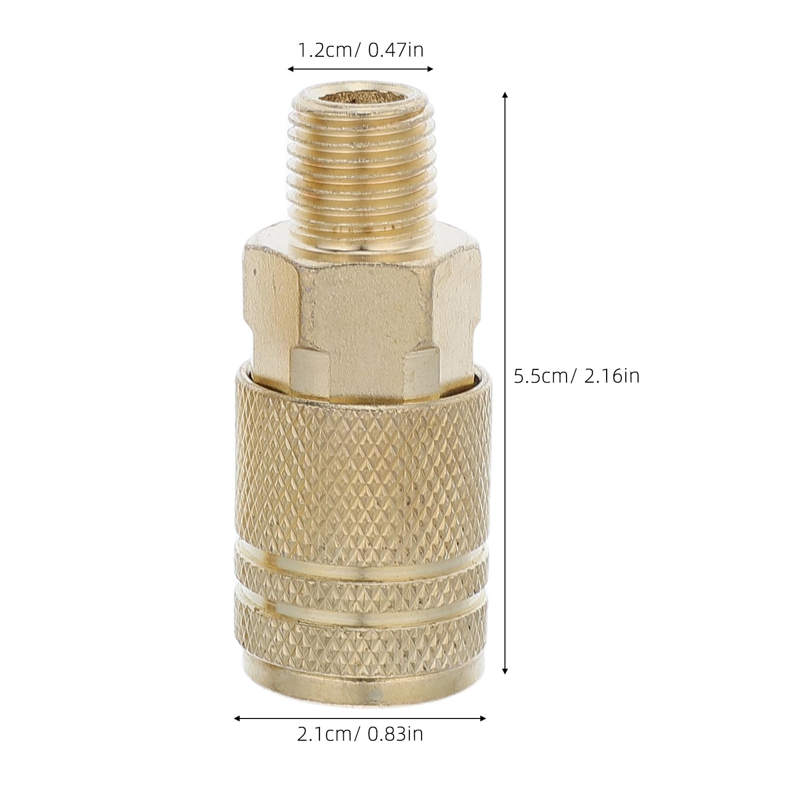 Toddmomy 12 raccordi in acciaio per tubo dell'aria, raccordo rapido NPT da 1/4 di pollice per compressore d'aria con manicotto di bloccaggio, connettore per pneumatica industriale.