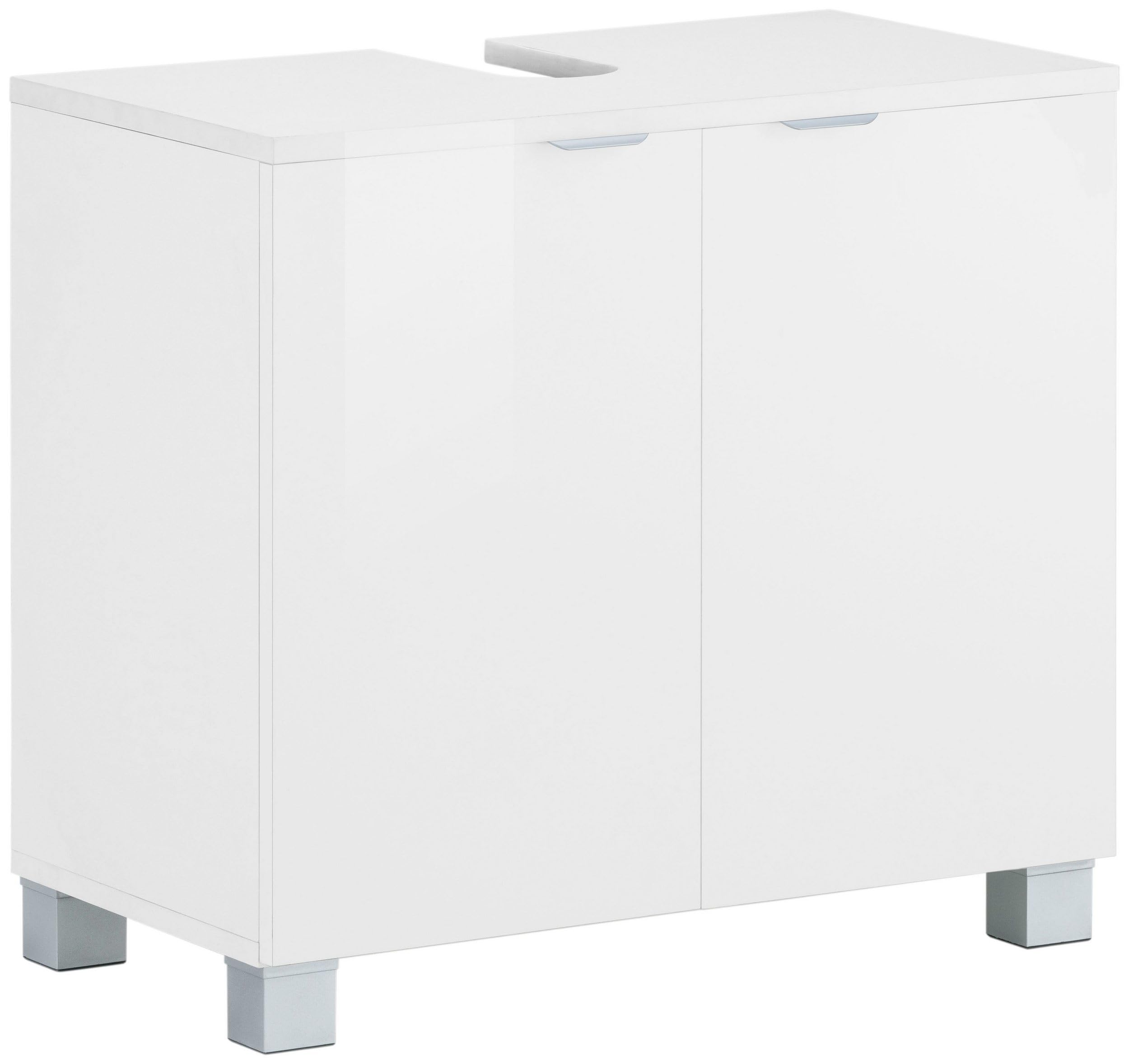 Atlas Sink Cabinet with 2Doors in White, 35x60x55cm (DxWxH)