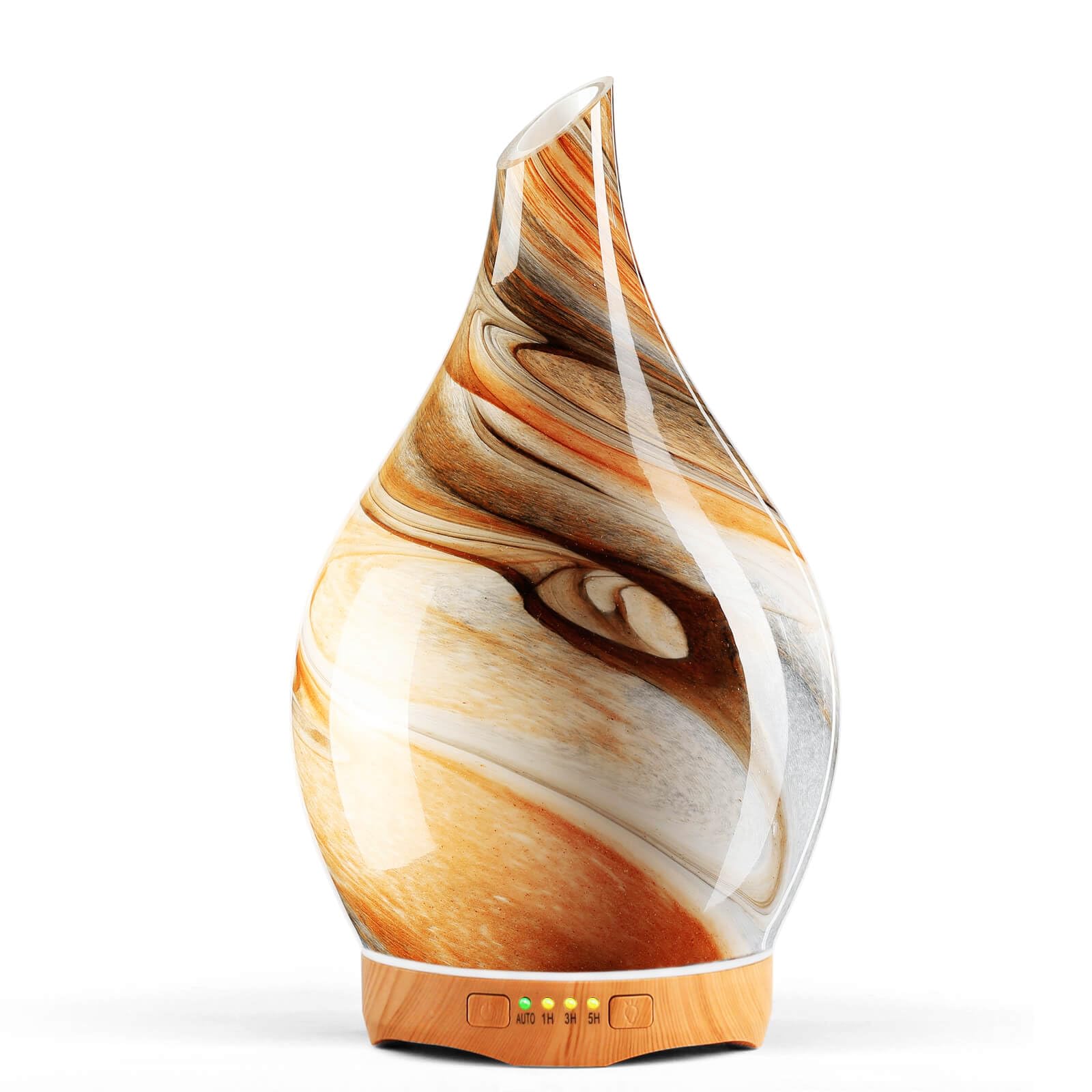 Porseme Verre diffuseur d'arômes 280ml, diffuseur soufflé à la bouche pour huiles essentielles, grand humidificateur à brume fraîche ultrasonique,7 LED à changement de couleur, sans BPA pour la maison