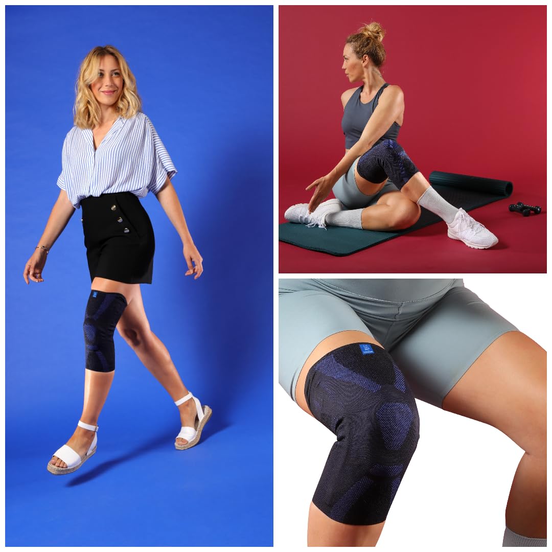 GenuPro Comfort - Attelle de genouillère rotulienne - pour l’alignement de la rotule et le soutien des articulations pour les douleurs au genou, l’inconfort rotulien, l’arthrose légère (taille 3)