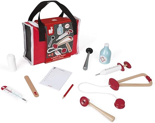 Miniatura 6 de Janod Doctor's Suitcase - Juego de juego con 10 accesorios - A partir de 3 años - J06513