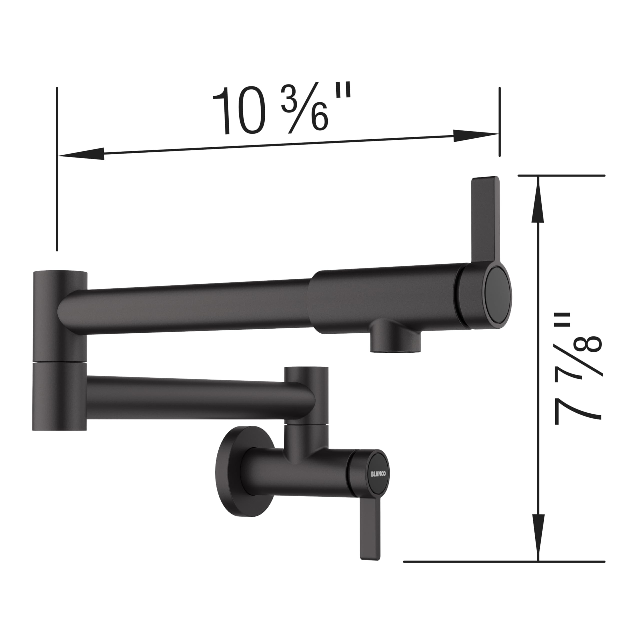 Blanco 527486 Culina II Wall-Mounted Pot Filler - Matte Black