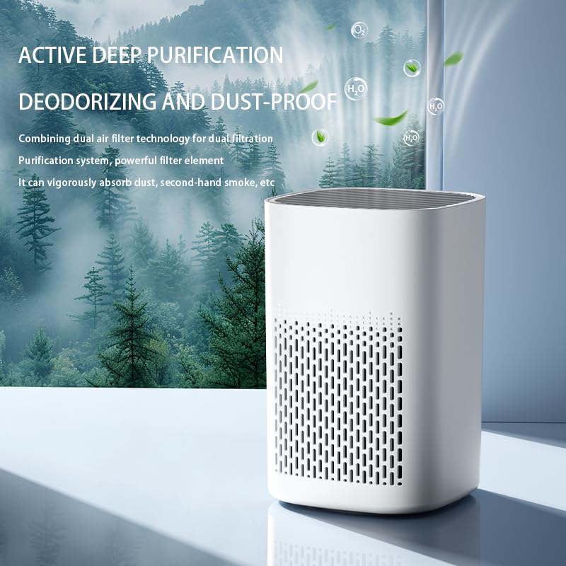 Image of WEYLYN Air Purifier for Home & Office Bedroom with H13 HEPA Filters, Quiet HEPA Filter Cleaner with Aromatherapy 200 SQ for Better Sleep, Air Frenshener, Allergies, Dust, Pet Dander, Smoke (ROUND)