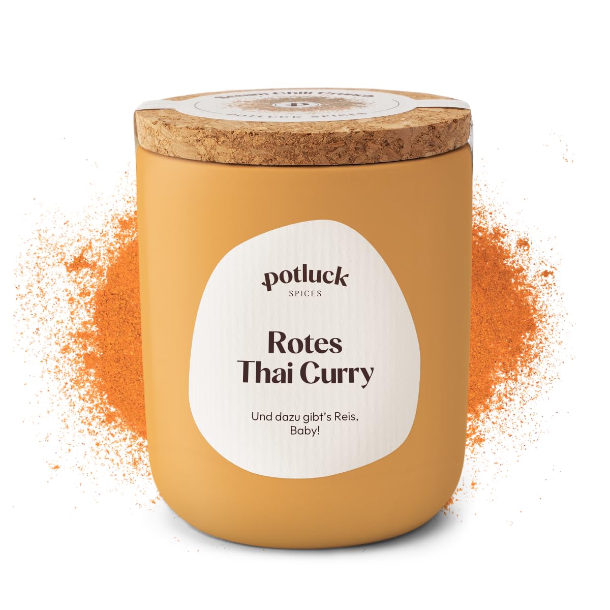 Potluck | Rotes Thai Curry | Gewürzzubereitung im Keramiktopf | 65g | Vegan, glutenfrei und mit natürlichen Inhaltsstoffen