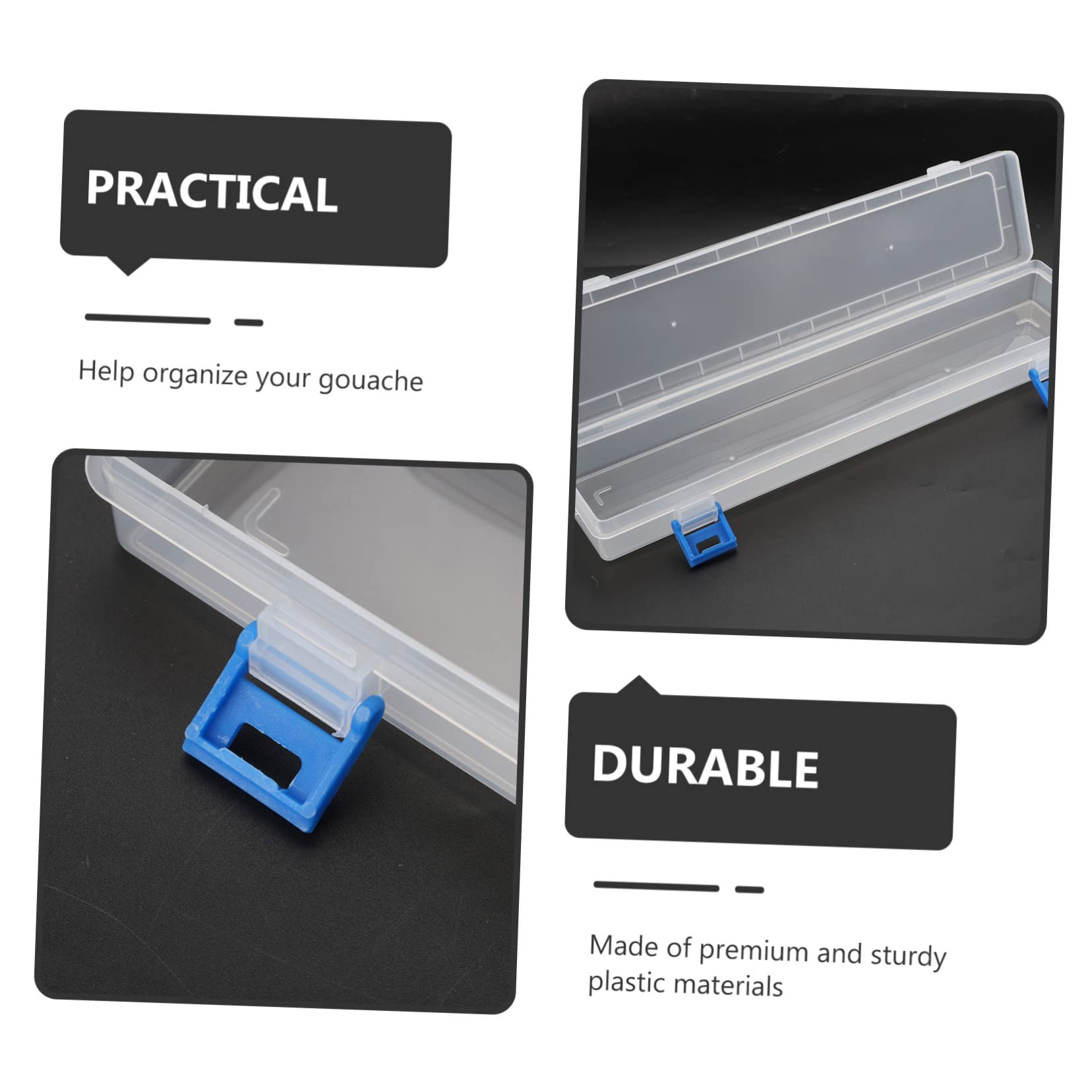 VILLCASE Wasserpinsel Etui Kunststoff 8 Stück Transparent Multifunktionale Aufbewahrungsbox für Aquarellstifte Pinsel und Zeichenstifte Geeignet für Schüler und Lehrer zur Organisierten