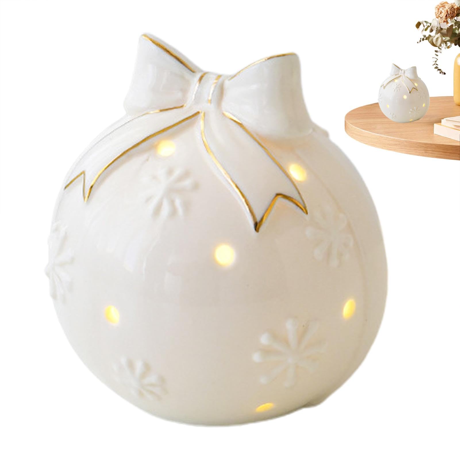 Ornements pour intérieur en céramique lumineuse de Noël