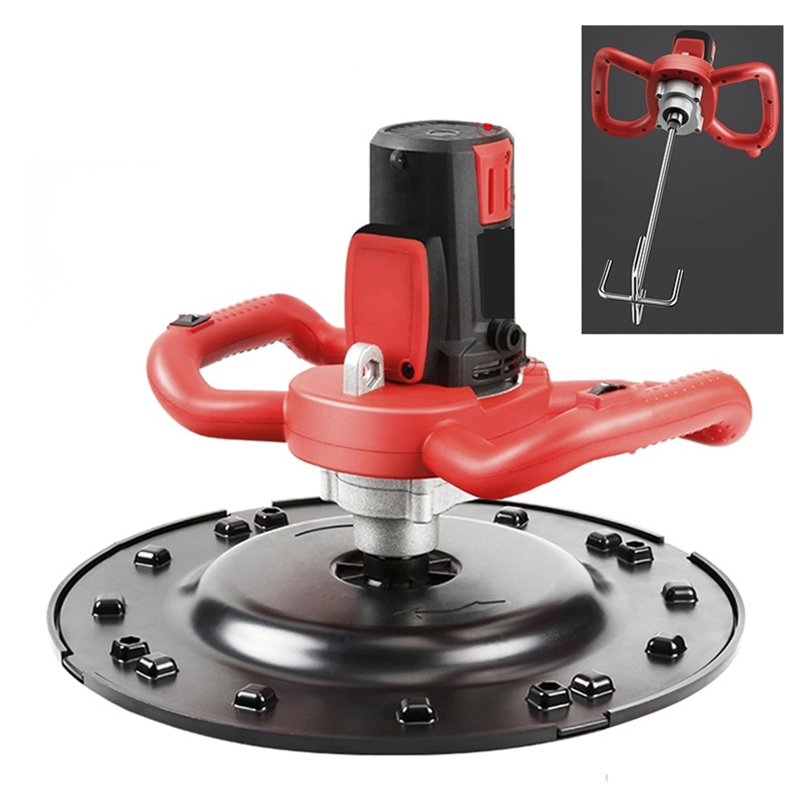 2880W Wandvleugelpolijstmachine, betonnen troffel met mengstang, elektrisch gips mortel cement putty troffel, automatisch mengen en pleisteren 280-2800 tpm