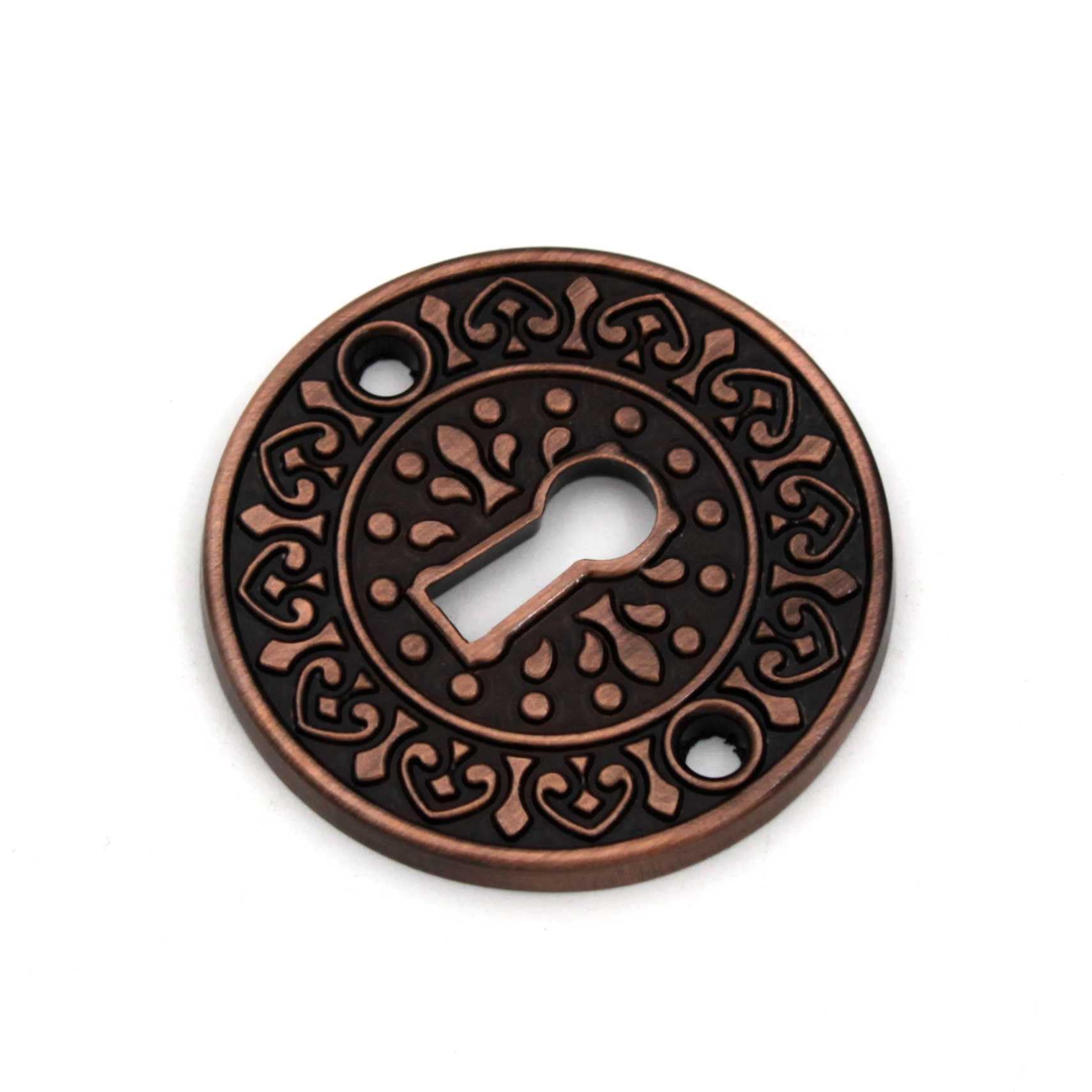 Round Decorative Copper Antique Keyhole with Design Key Hole for Lock - 1 pcs