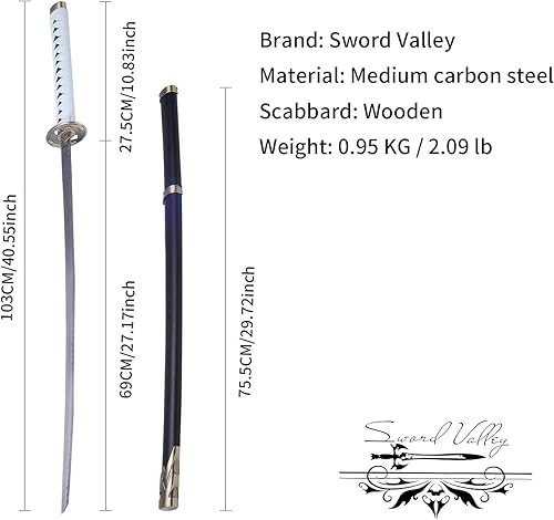 Miniatura 2 de Sword Valley Nero Yamato SwordV Walking StickRebellionRed Queen, Cosplay Anime Handmade Sword, Hand Forged with Exquisite Details