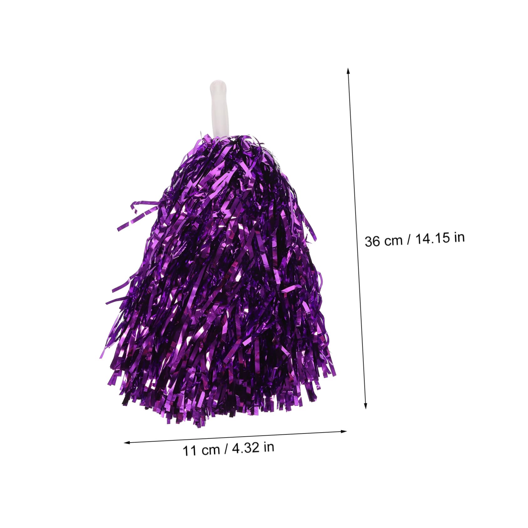 BESPORTBLE 16pièces Pompoms De Cheerleading Métalliques Accessoires De Danse Et Compétitions Sportives Pompons Réutilisables Attrayants pour Événements Sportifs Et Fêtes